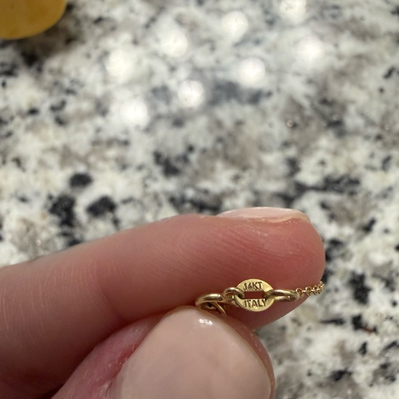 Solid 14K Micro Rolo Chain - Picture 2 of 3